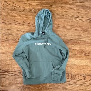 The North Face Teal Pullover Hoodie with White Logo